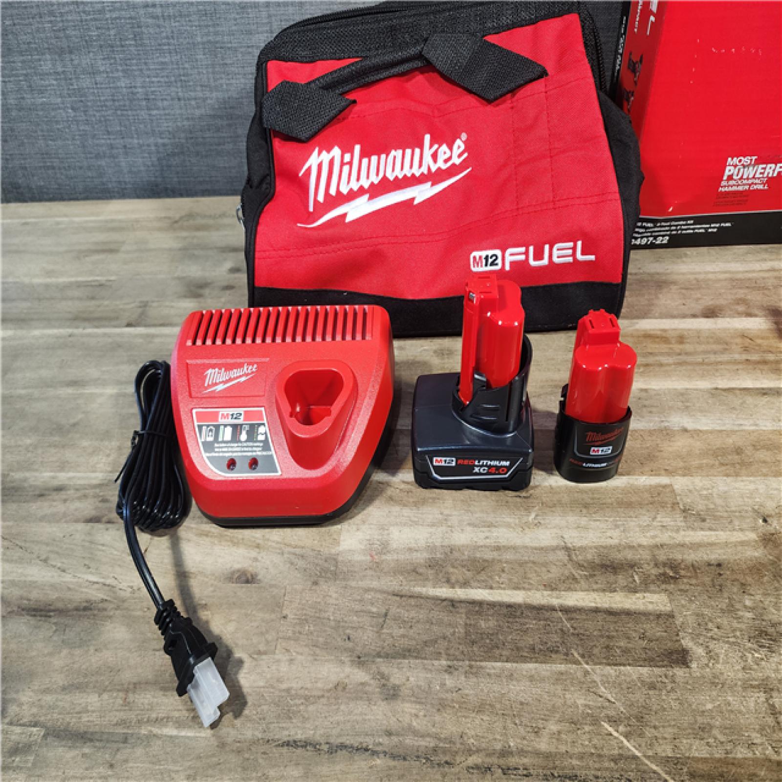 HOUSTON LOCATION - AS-IS (APPEARS LIKE NEW) Milwaukee 3497-22 12V Brushless Hammer Drill and Impact Driver Combo Kit