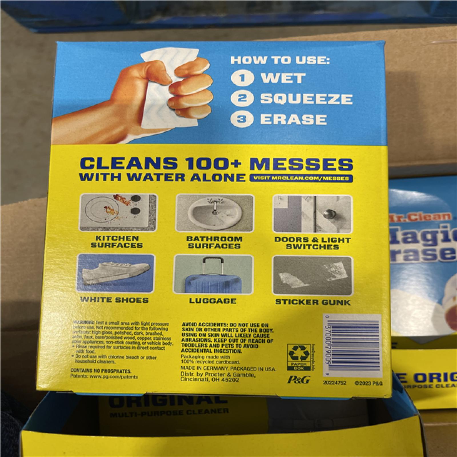 DALLAS LOCATION- NEW!- Mr. Clean Magic Eraser PALLET (834 UNITS)