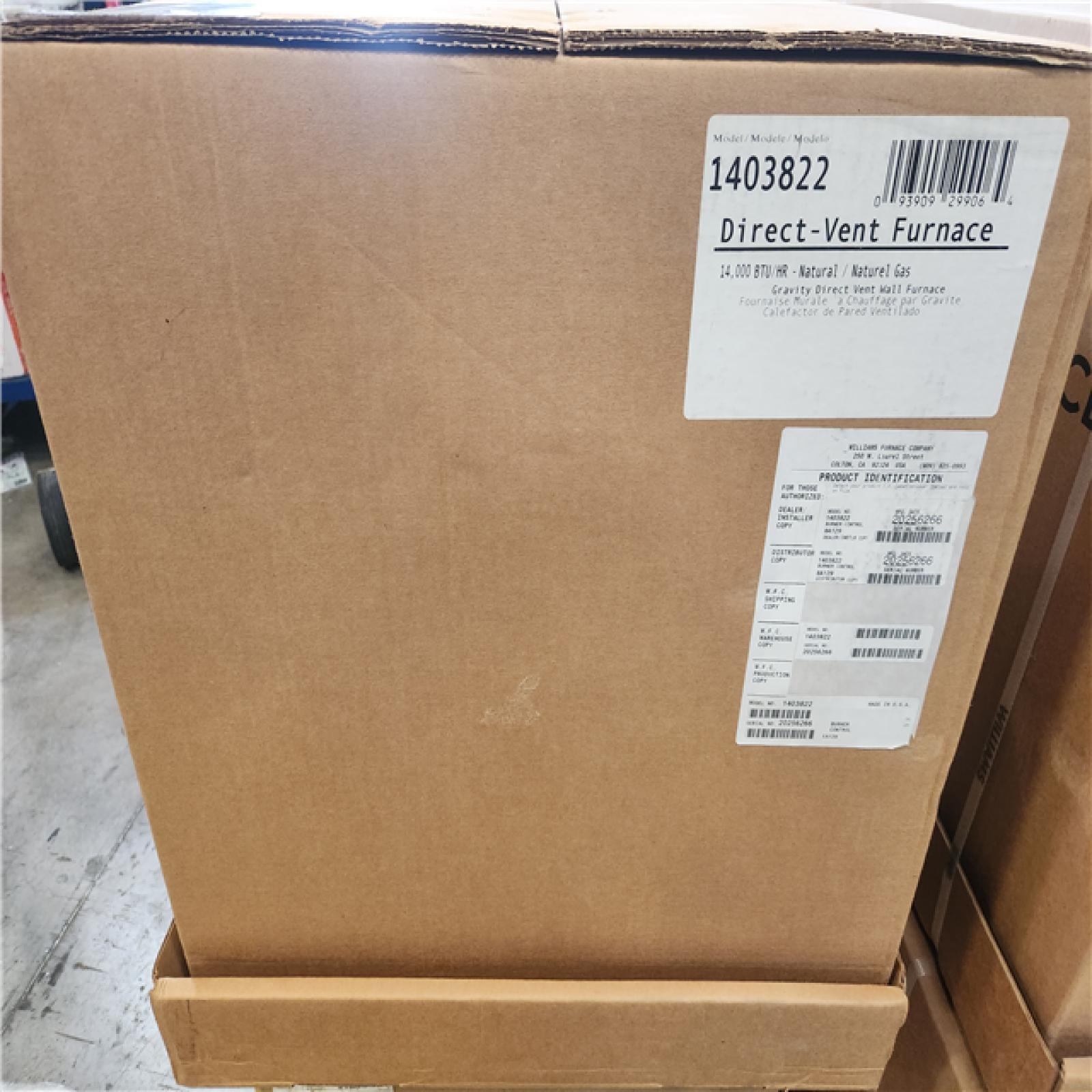 Phoenix NEW Williams Direct-Vent Gravity Wall Heater 14 000 BTUH  65% AFUE  Natural Gas Furnace