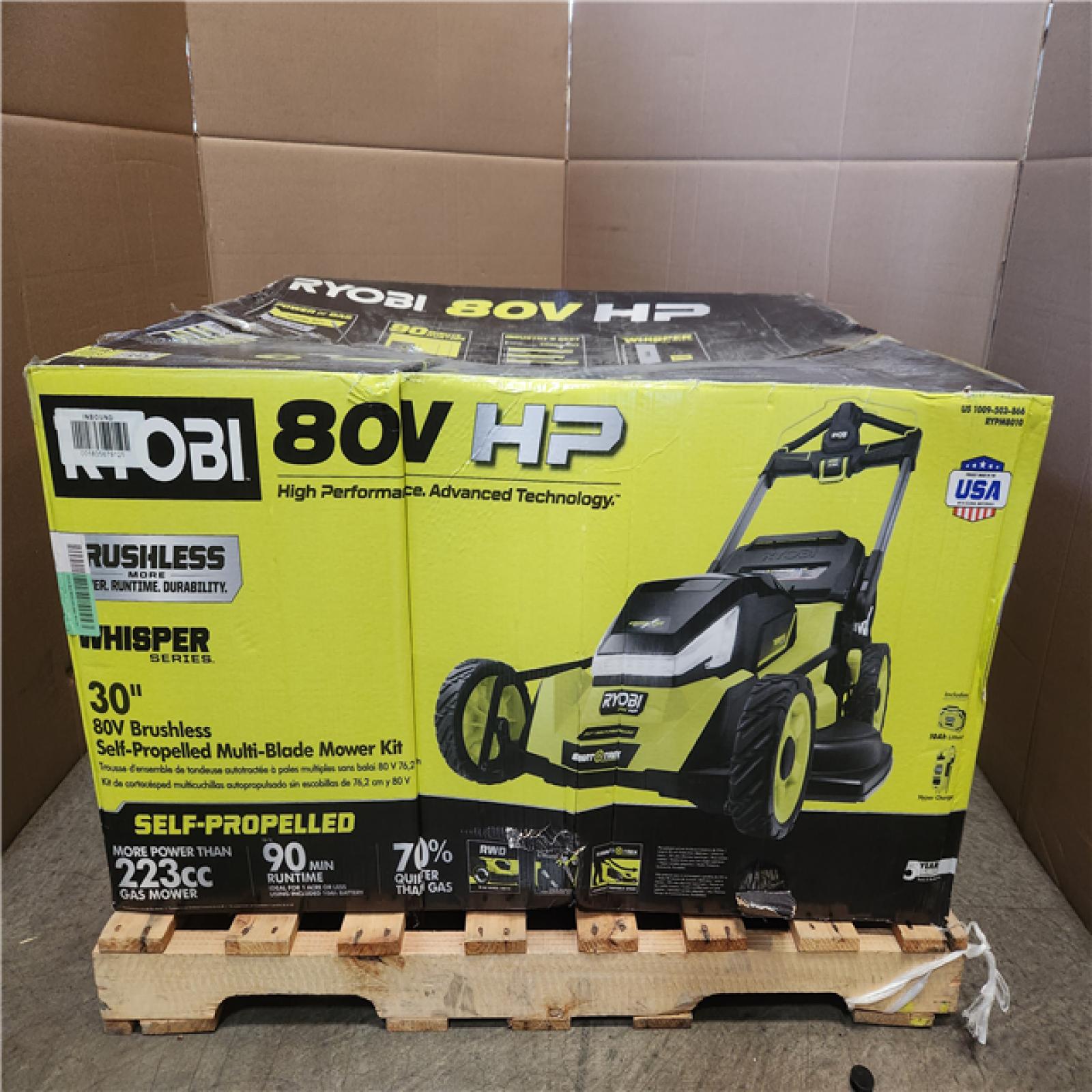 Phoenix LIKE NEW RYOBI 80V HP Brushless Battery Cordless Electric 30 in. Multi-Blade Lawn Mower with Battery and Charger