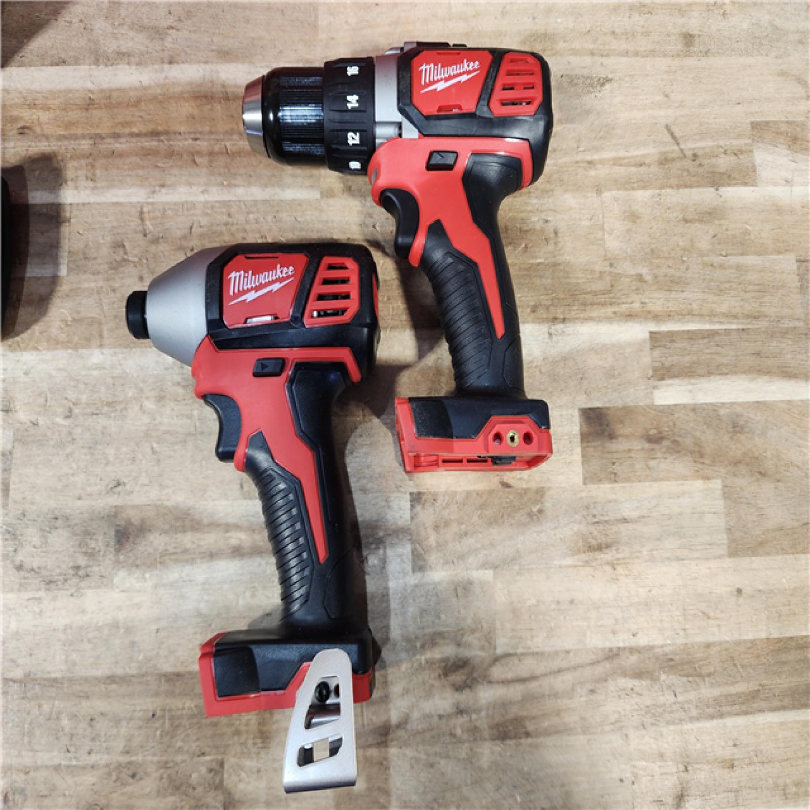 HOUSTON LOCATION - AS-IS Milwaukee 18V Lithium-Ion Cordless Drill Driver/Impact Driver Combo Kit