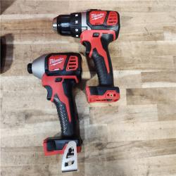 HOUSTON LOCATION - AS-IS Milwaukee 18V Lithium-Ion Cordless Drill Driver/Impact Driver Combo Kit