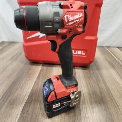 AS-IS Milwaukee 2904-22 Hammer Drill Driver Kit with Batteries  Charger & Tool Case  Red