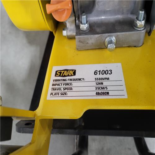CALIFORNIA AS-IS APPEARS NEW STARK 212CC GAS PLATE COMPACTOR