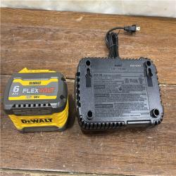 AS-IS DEWALT FLEXVOLT 20V/60V MAX Lithium-Ion 6.0Ah Battery Pack with 6 Amp Output Charger