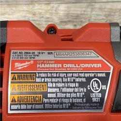 AS-IS Milwaukee FUEL 18V Lithium-Ion Brushless Cordless 1/2 in. Hammer Drill Driver Kit