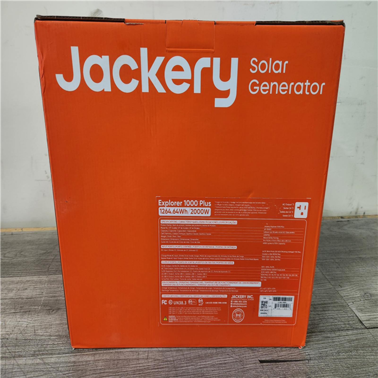 Phoenix Location LIKE NEW Jackery Solar Generator Explorer 1000 Plus 1264.64Wh/2000W Model No. JE-1000C