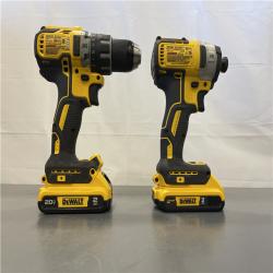 AS-IS - DeWalt 20V MAX XR Cordless Brushless Drill/Impact 2 Tool Combo Kit