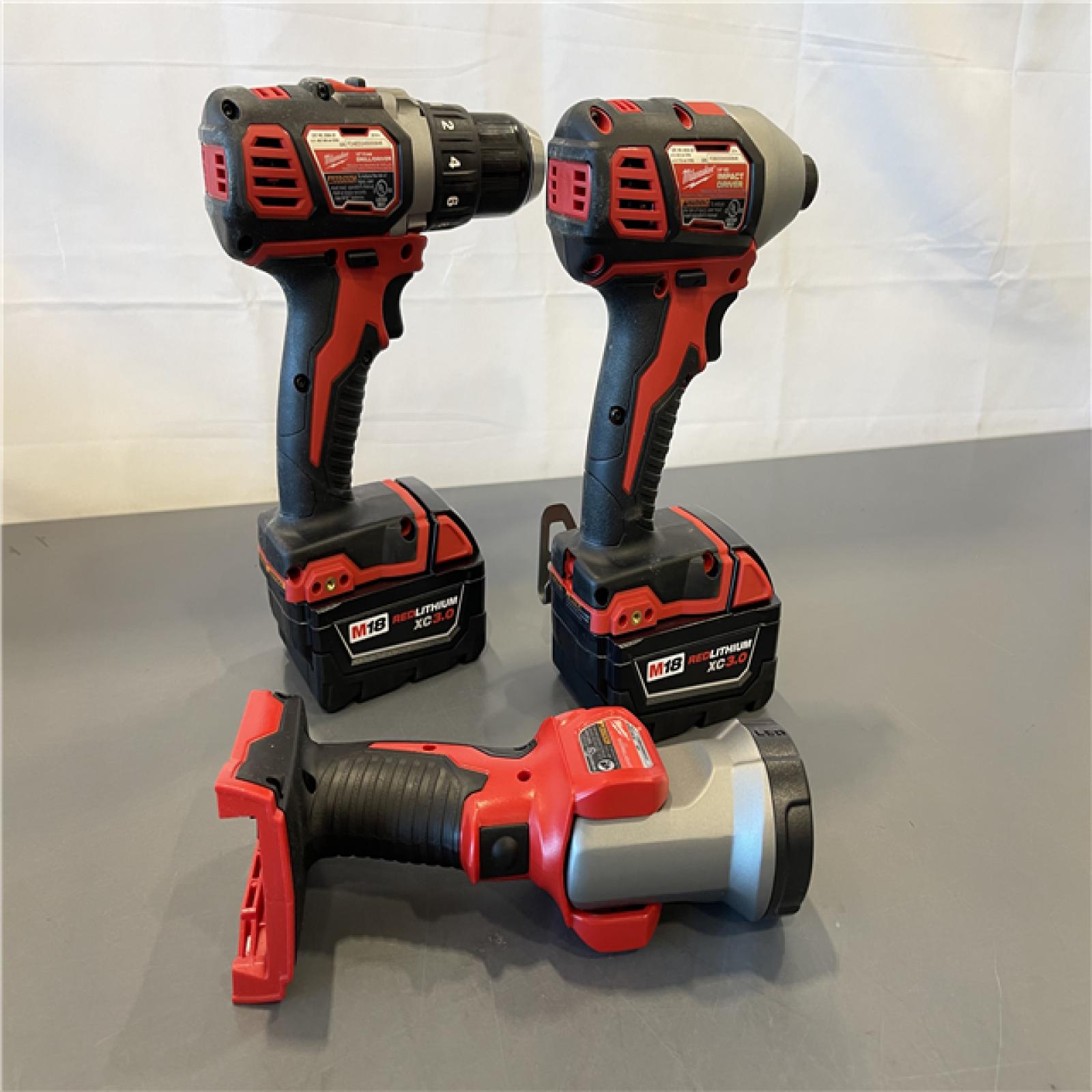 AS-IS - Milwaukee M18 18-Volt Lithium-Ion Cordless Combo Kit 7-Tool with 2-Batteries, Charger and Tool Bag