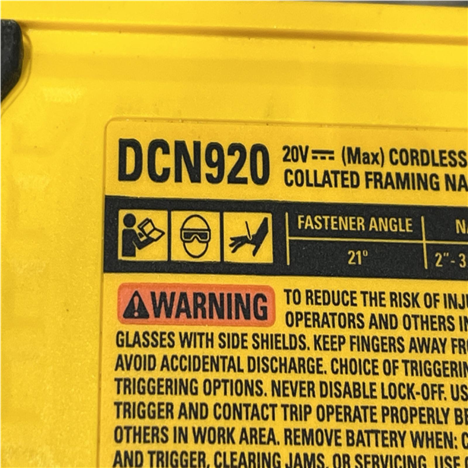 AS-IS DEWALT 20-Volt 21° Cordless Framing Nailer (Tool-Only)