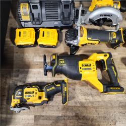 HOUSTON LOCATION - AS-IS DEWALT 20-Volt XR Lithium-Ion 6-Tool Cordless Combo Kit with (2) 5.0 Ah Battery Packs and Charger