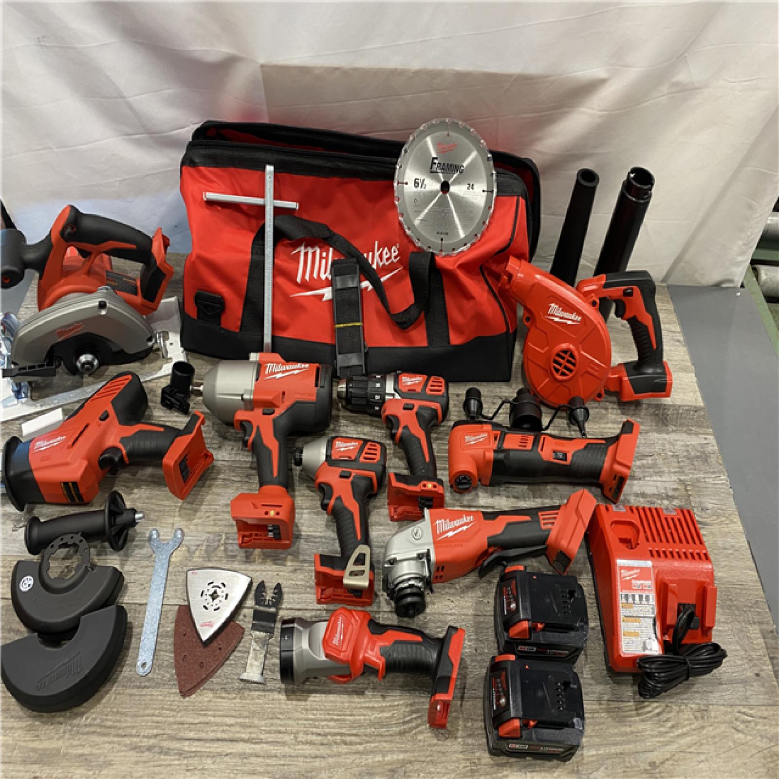 AS-IS Milwaukee 18-Volt Lithium-Ion Cordless (9-Tool) Combo Kit