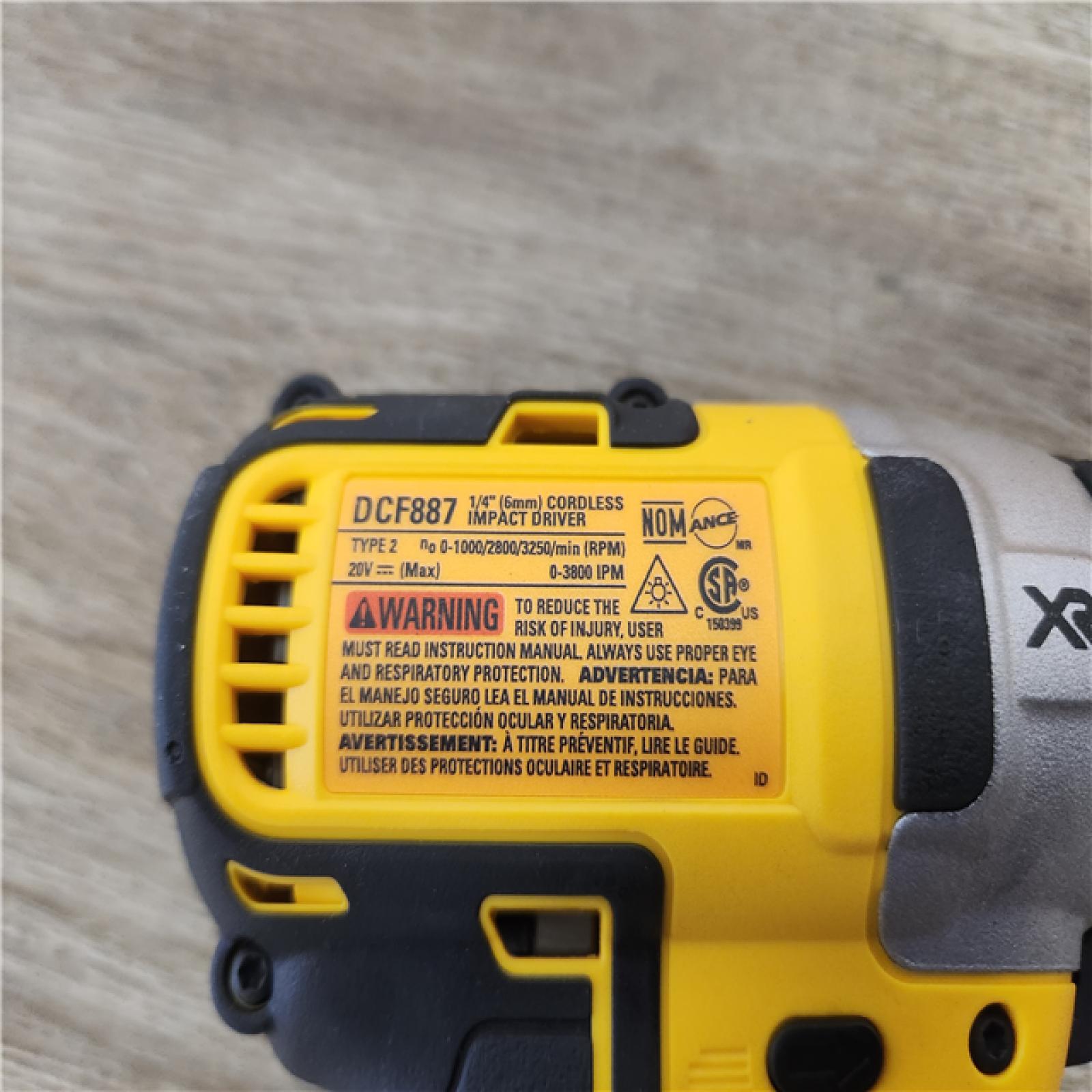 Phoenix Location NEW DEWALT 20V MAX XR Lithium-Ion Cordless Brushless 1/4 in. Impact Driver (2), Charger, 2.0Ah Battery and 6.0Ah Battery