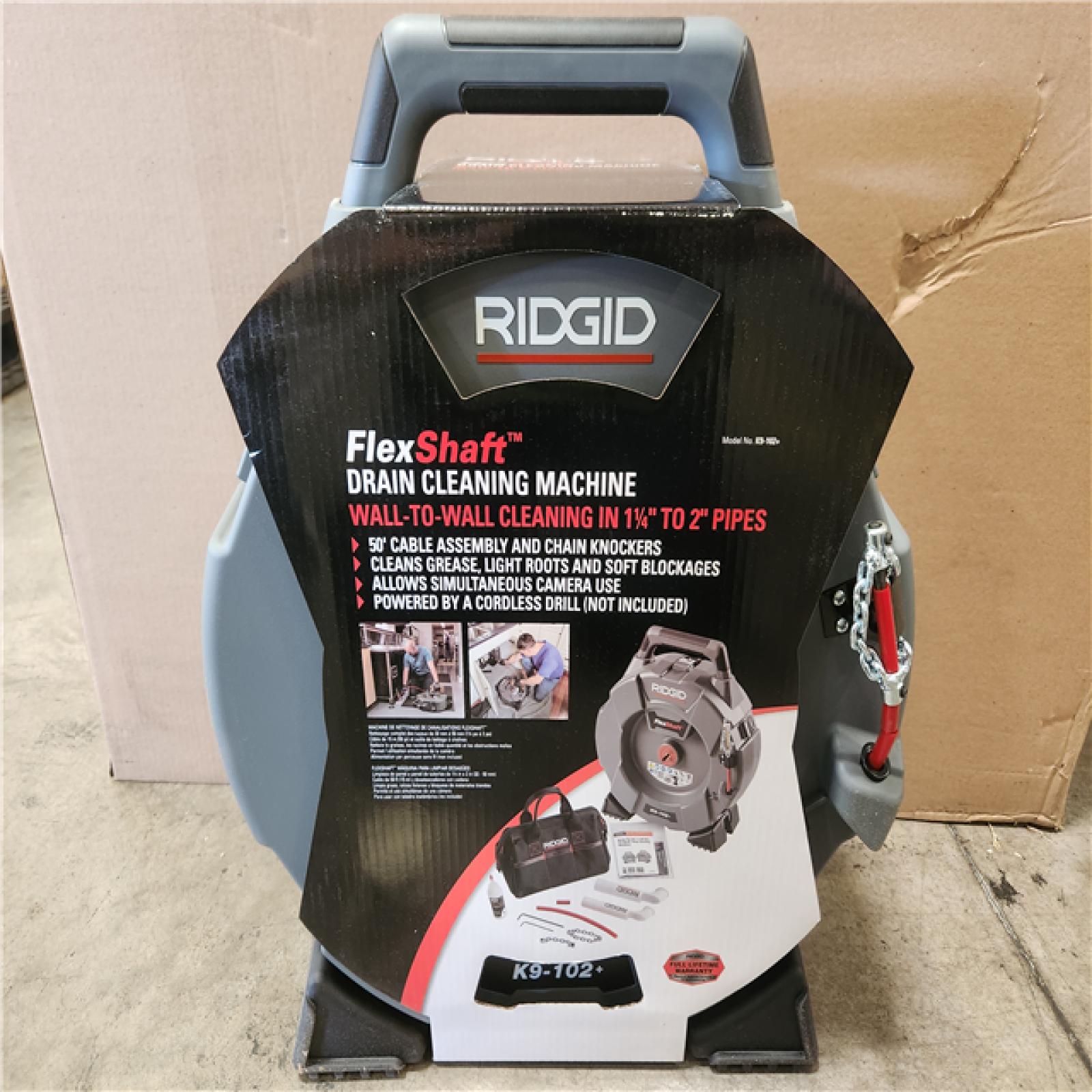 Phoenix NEW RIDGID K9-102+ FlexShaft Wall-to-Wall Professional Drain Cleaning Machine 1/4 in. x 50ft. Designed for 1 1/4 in. - 2 in. Pipes