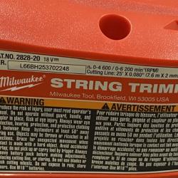 AS-IS Milwaukee Brushless 18V 16in. Cordless Battery Powered String Trimmer (Tool-Only)
