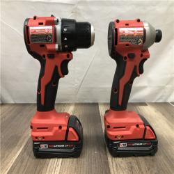 AS-IS Milwaukee 18V Lithium-Ion Brushless Cordless Compact Drill/Impact Combo Kit