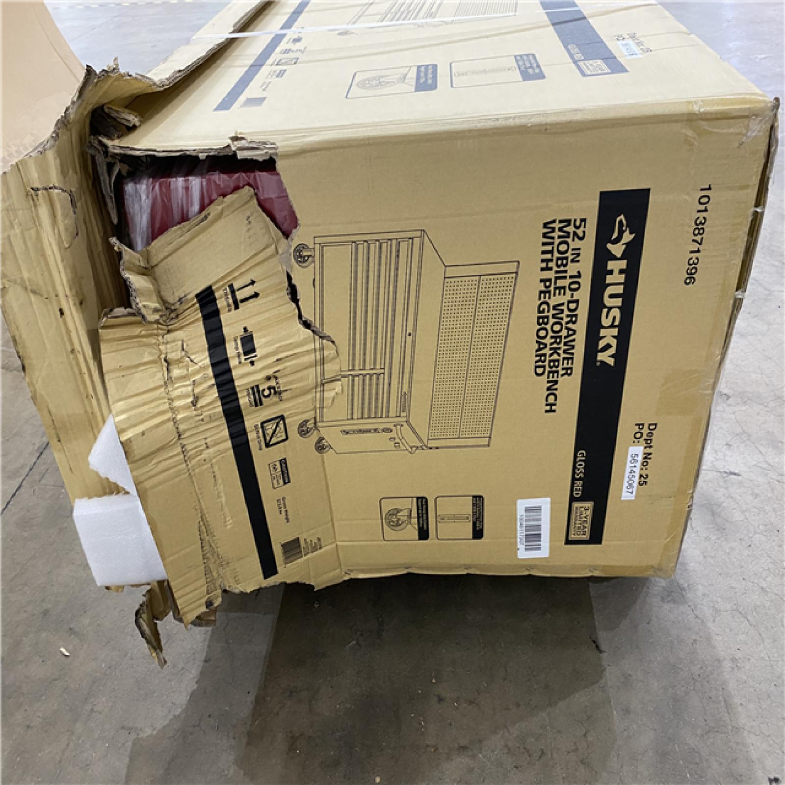 Houston Location AS IS- Husky 52in 10-drawer Work Bench