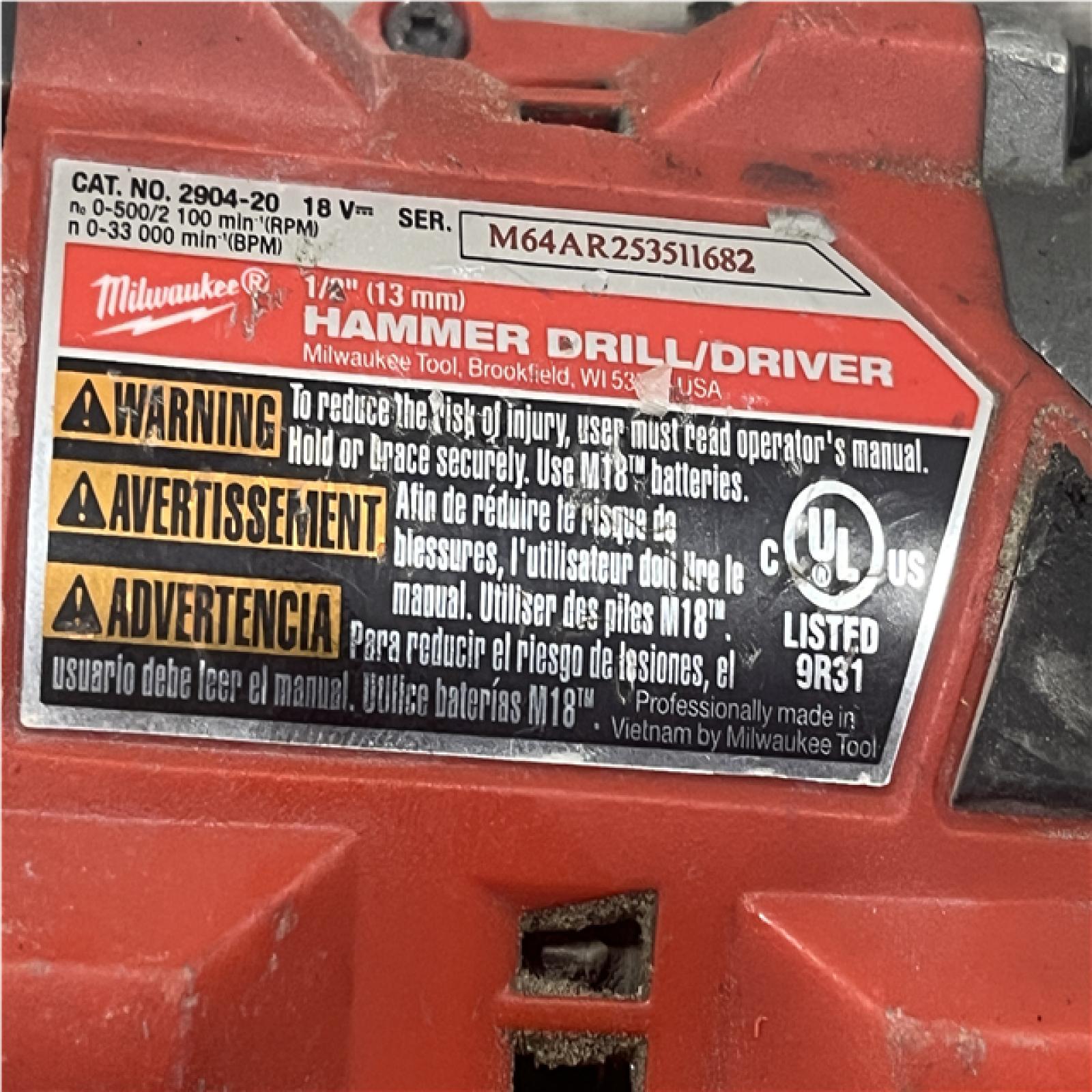 AS-IS Milwaukee FUEL 18V Lithium-Ion Brushless Cordless Hammer Drill and Impact Driver Combo Kit