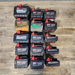 HOUSTON LOCATION - AS-IS MILWAUKEE BATTERY PACK QTY - 15