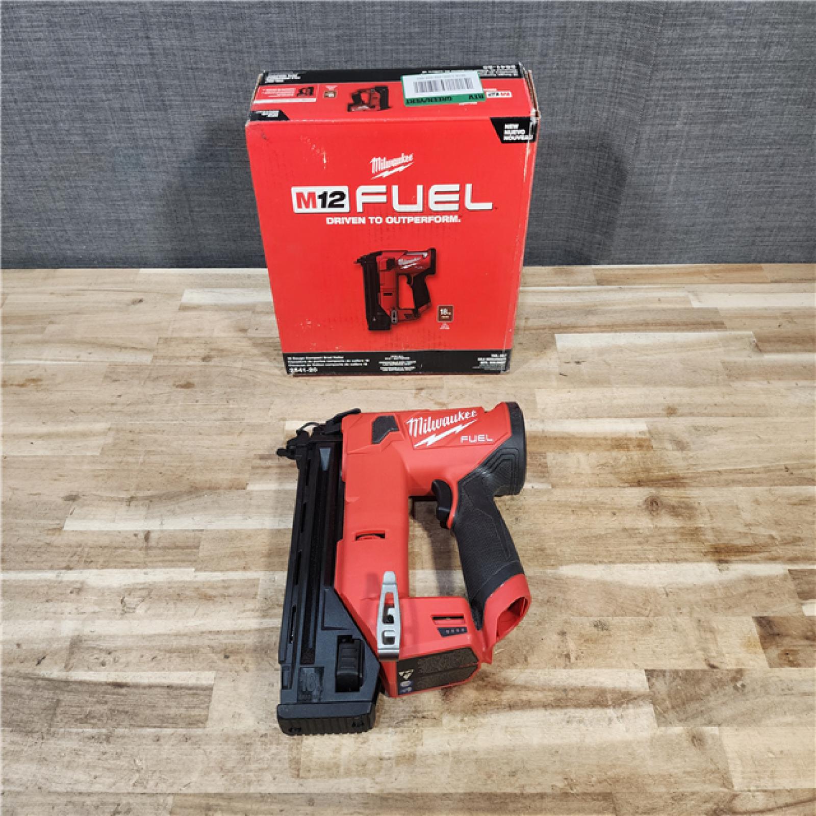 HOUSTON LOCATION - AS-IS Milwaukee  FUEL 12-Volt Lithium-Ion Brushless Cordless 18-Gauge 1-1/2 in. Compact Brad Nailer (Tool Only)