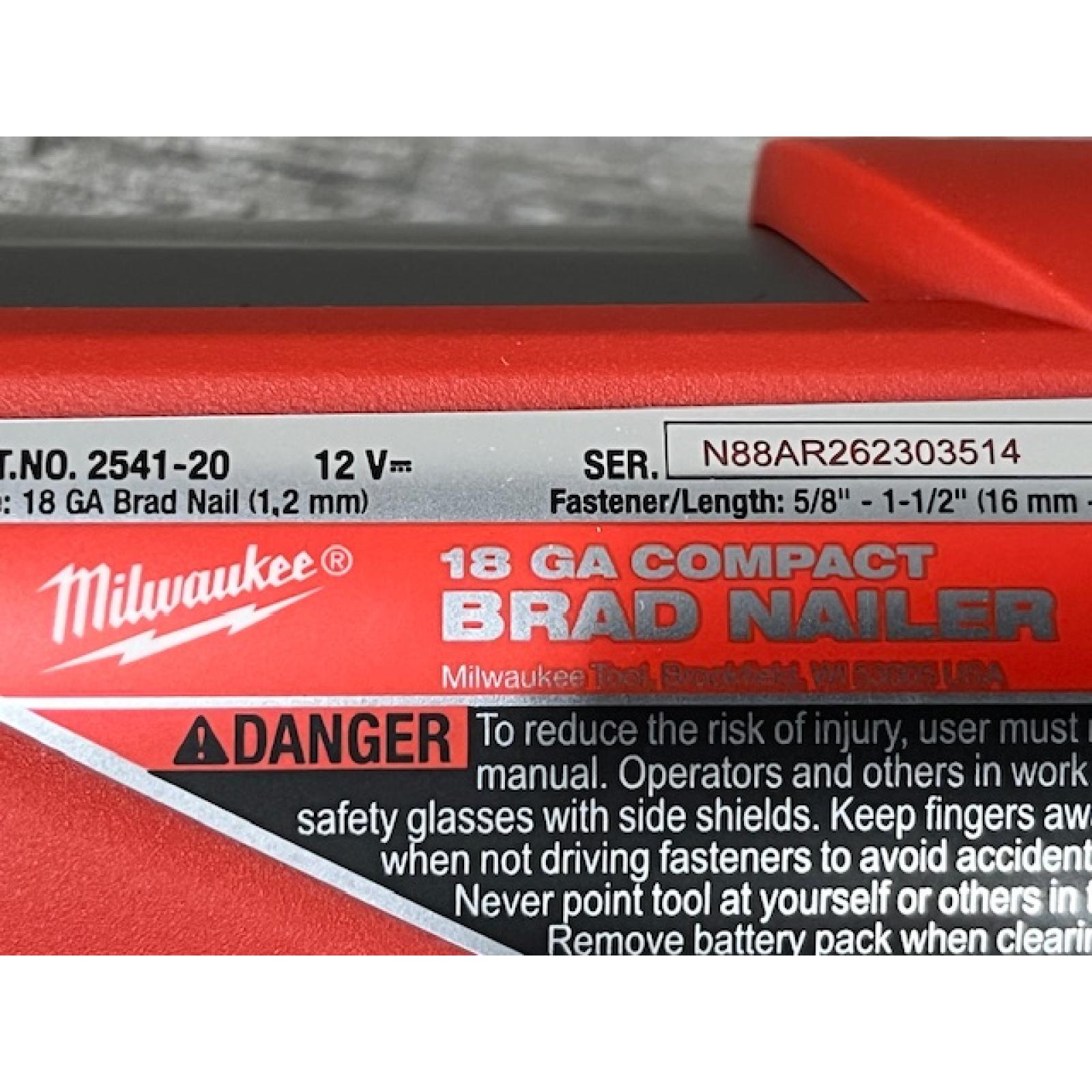AS-IS Milwaukee FUEL 12-Volt Lithium-Ion Brushless Cordless 18-Gauge 1-1/2 in. Compact Brad Nailer (Tool Only)