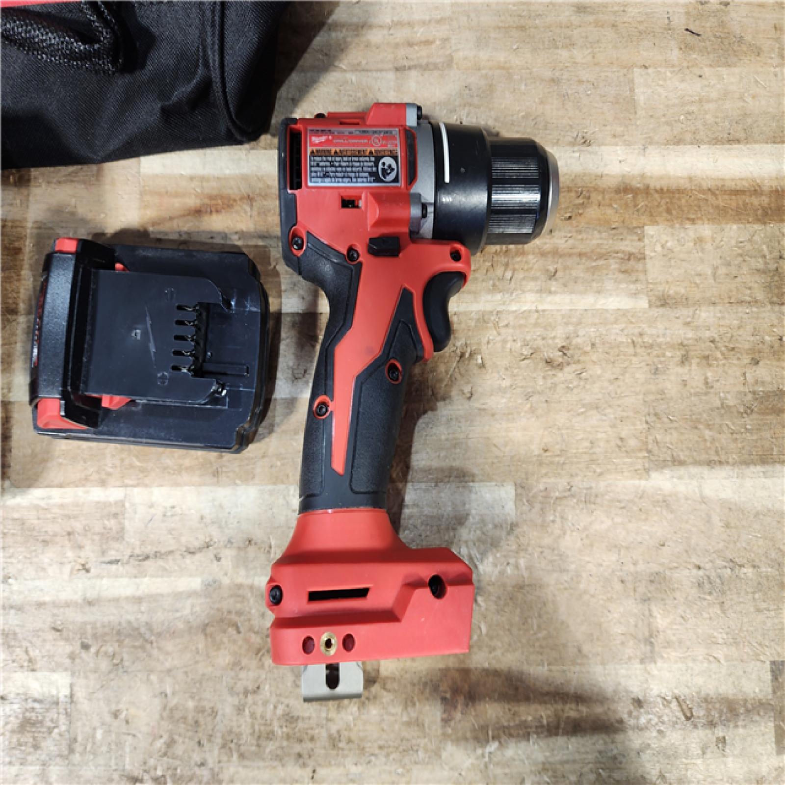 HOUSTON LOCATION - AS - IS Milwaukee 18V Lithium-Ion Brushless Cordless 1/2 in. Compact Drill/Driver with kit