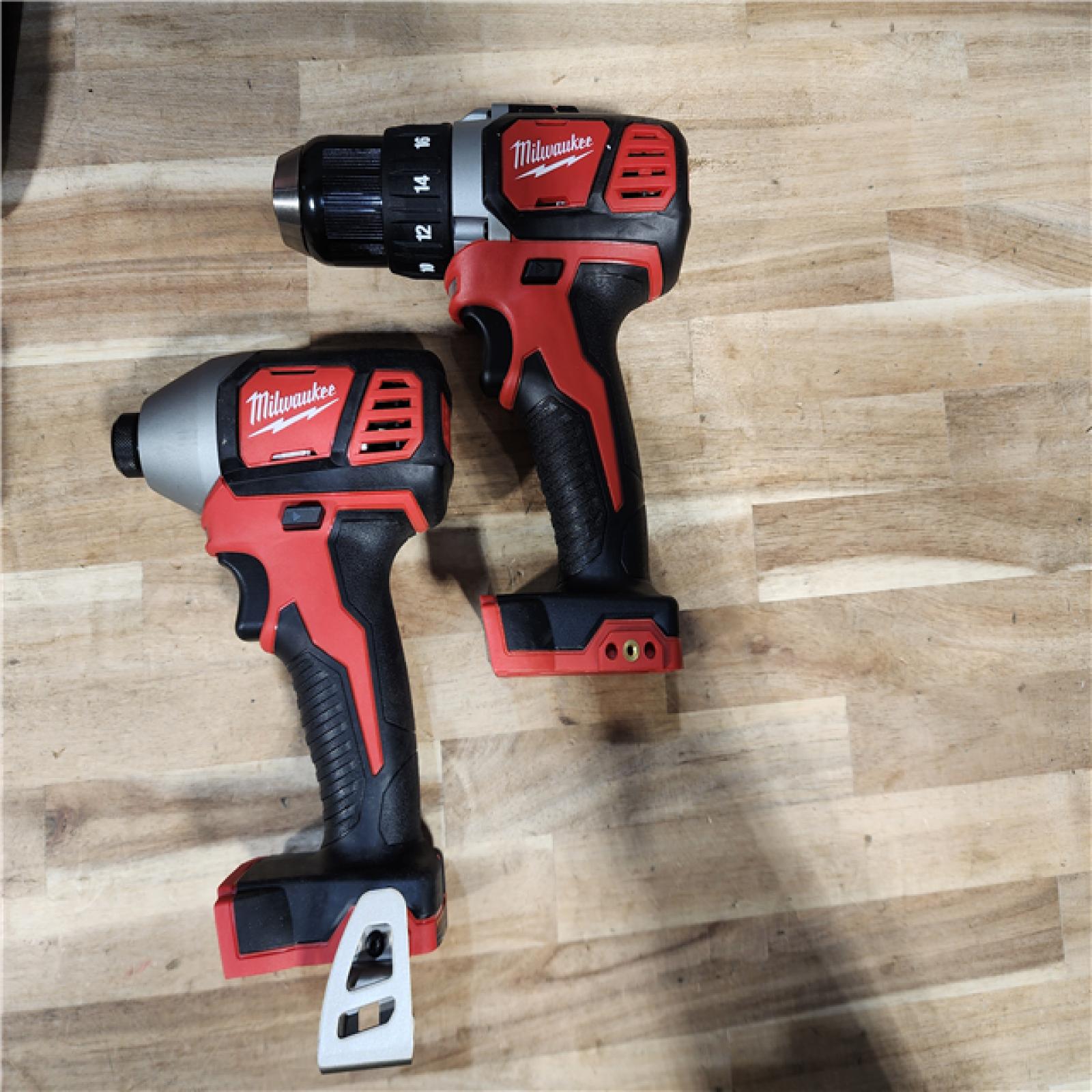 HOUSTON LOCATION - AS-IS Milwaukee 18V Lithium-Ion Cordless Drill Driver/Impact Driver Combo Kit