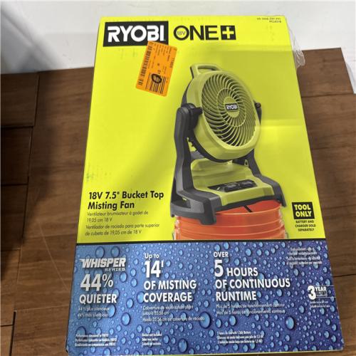 California NEW Ryobi 18V 7.5 Bucket Top Misting Fan (Tool Only)