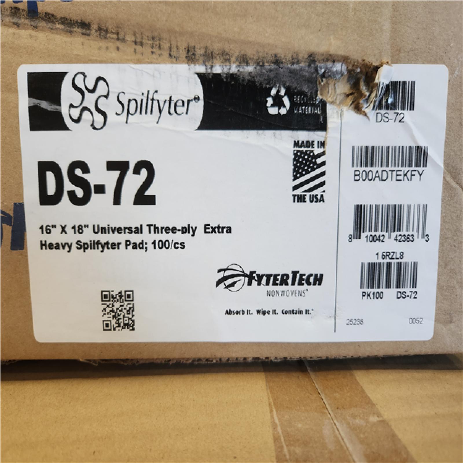 Phoenix NEW Spilfyter Sorbent Pad DS-72 - Gray - 42363 100/ cs Pallet (28-Boxes)