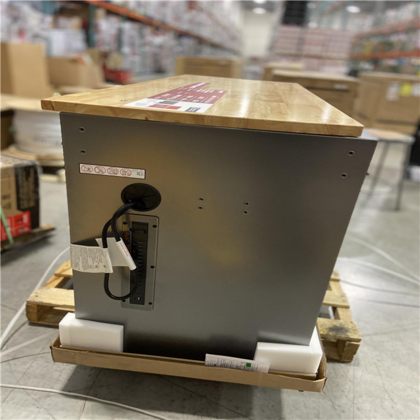 DALLAS LOCATION - Husky 61 in. W x 24 in. D Standard Duty 10-Drawer Mobile Workbench Tool Chest with Sliding Bin Storage Drawer in Silver