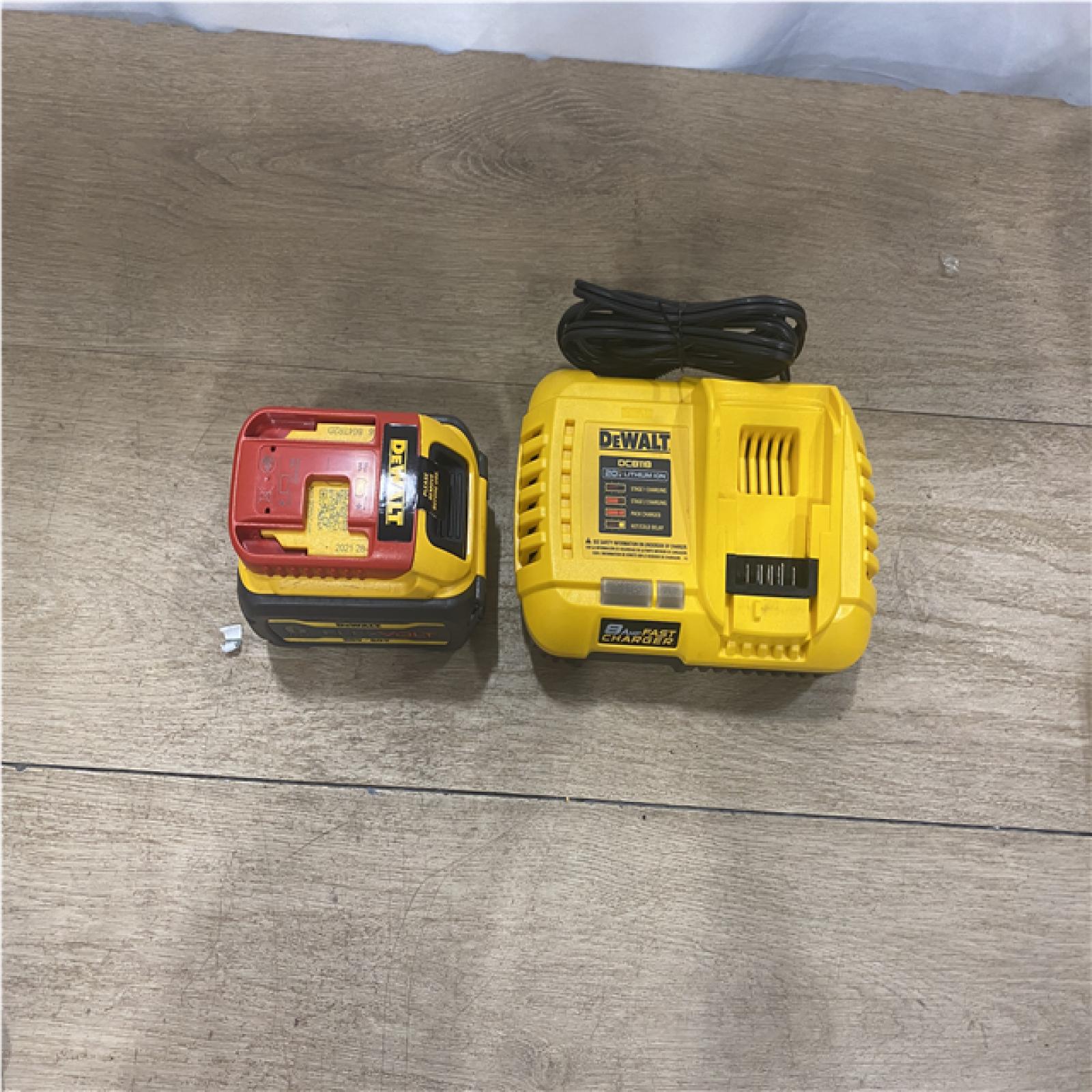 AS-IS DEWALT 20V/60V MAX FLEXVOLT Lithium-Ion 9.0Ah Battery and Charger Starter Kit