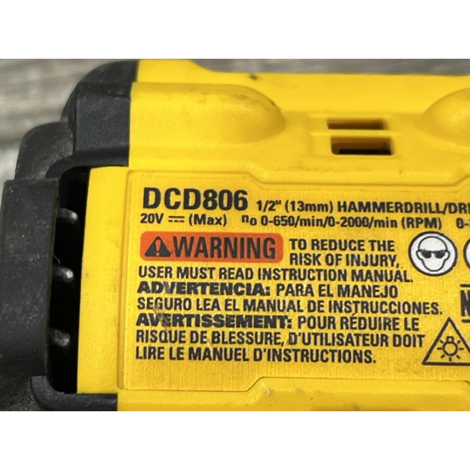 AS-IS DEWALT 20V XR Brushless Cordless 1/2 in. Hammer Drill (Tool-Only)