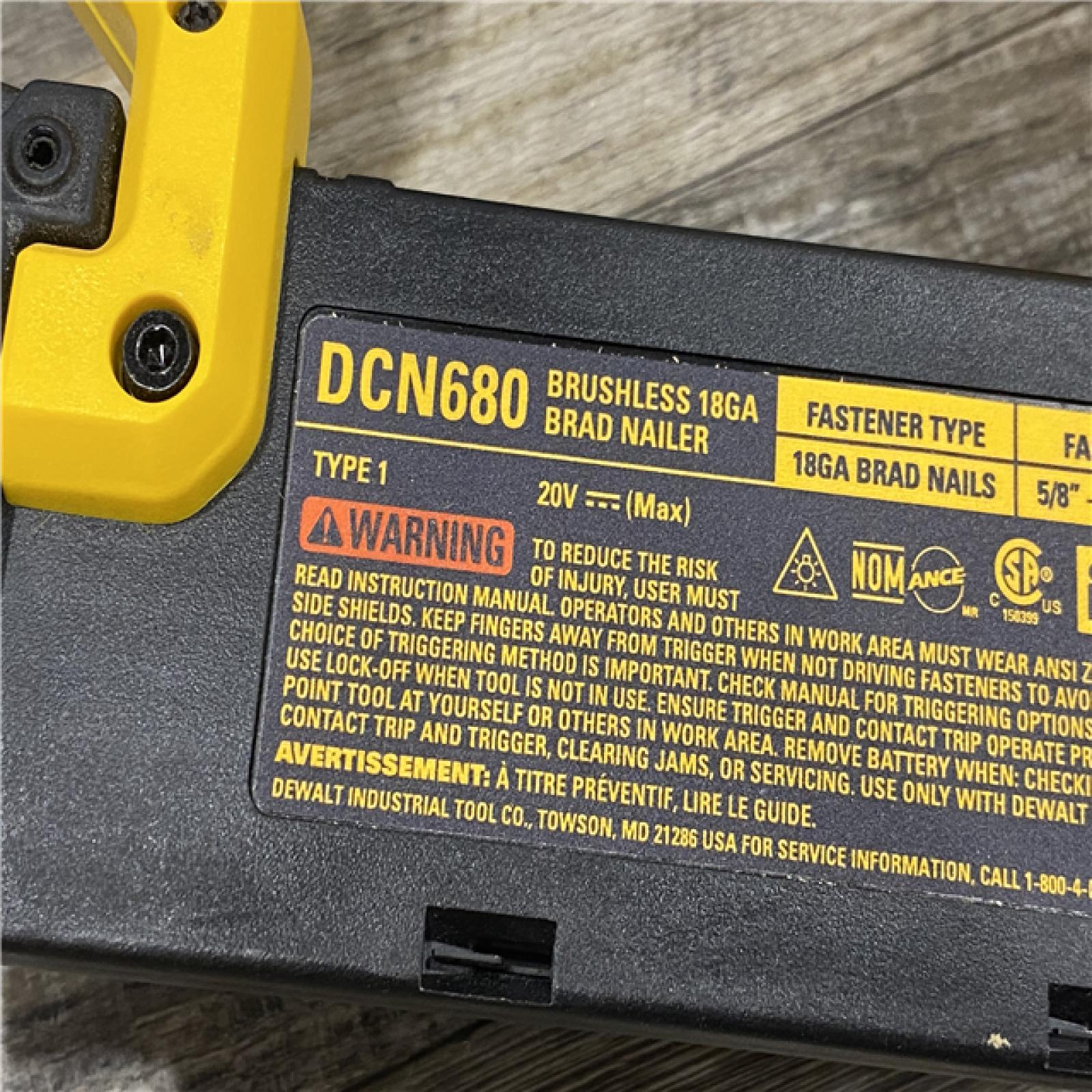 AS-IS DEWALT 20V MAX XR Lithium-Ion Electric Cordless 18-Gauge Brad Nailer (Tool Only)