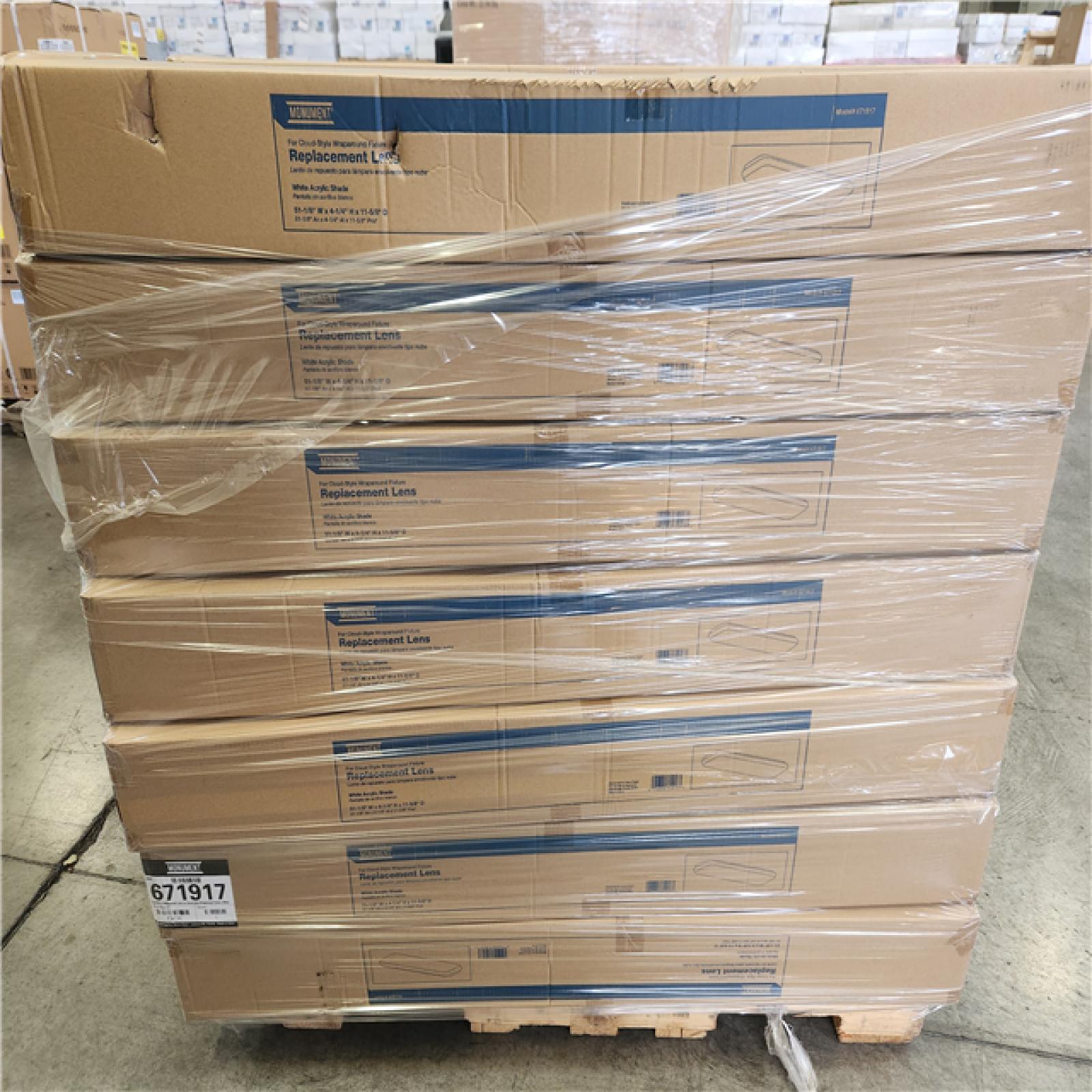 Phoenix NEW 48 in. x 18 in. Replacement Lens for Cloud Style Wraparound Fixture  White Pallet of 21