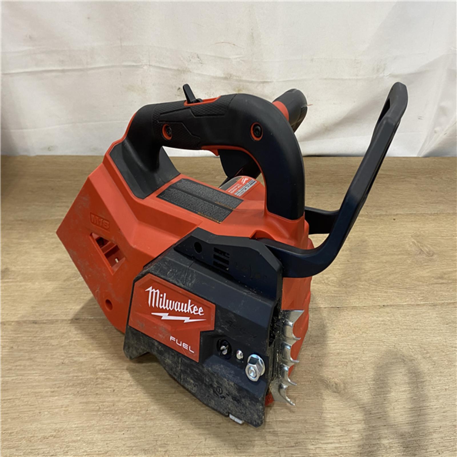 AS-IS Milwaukee FUEL 14 in. 18V Lithium-Ion Brushless Cordless Battery Top Handle Chainsaw (Tool Only)