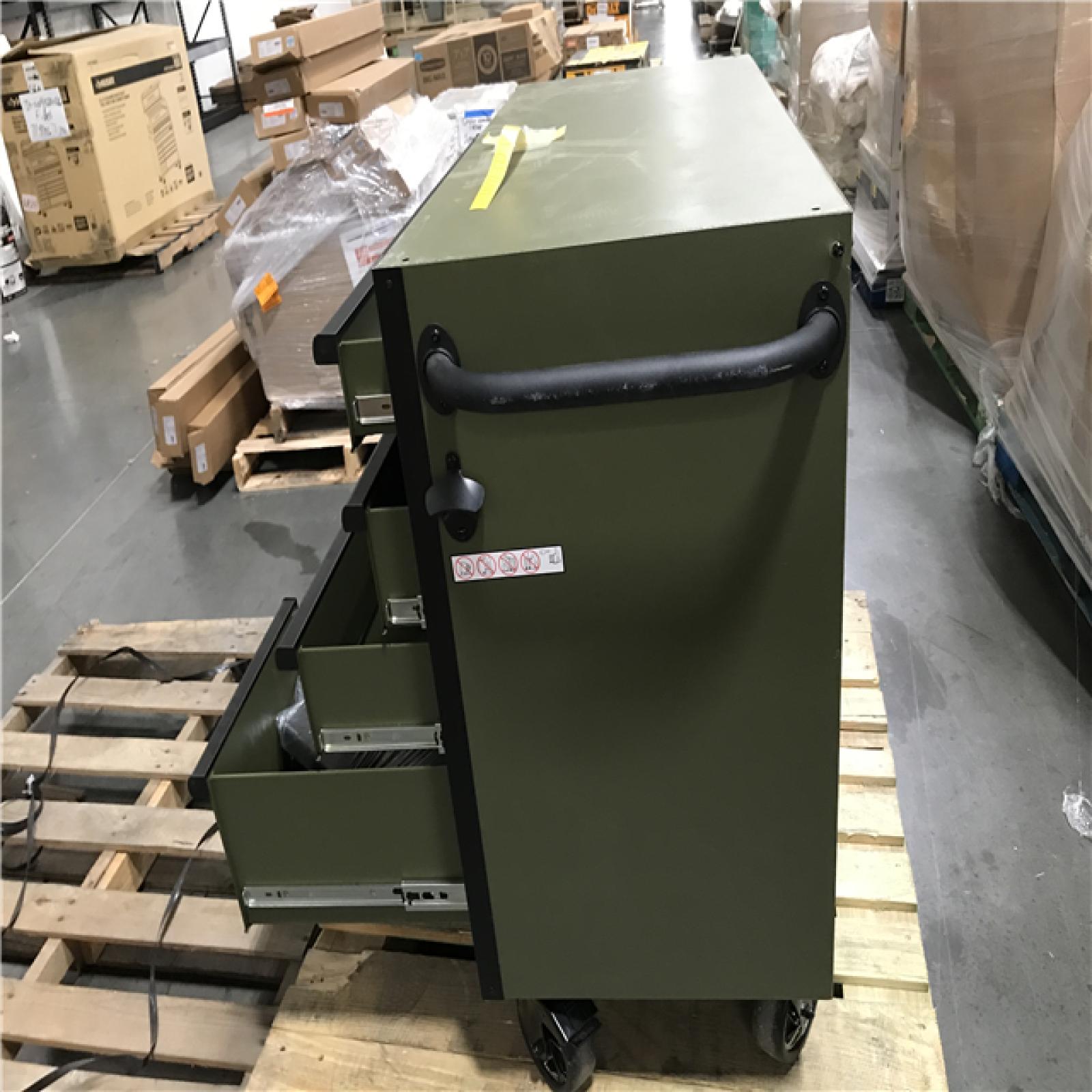CALIFORNIA AS-IS HUSKY GREEN 8 DRAWER ROLLING TOOL CHEST