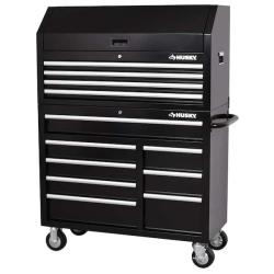 Phoenix Husky Standard Duty 42 in. W x 18 in. D 12-Drawer Gloss Black Rolling Tool Chest Combo