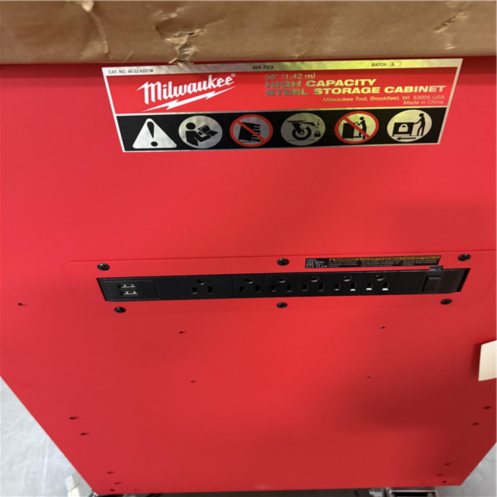 California AS-IS Milwaukee High Capacity Steel Storage Chest & Cabinet