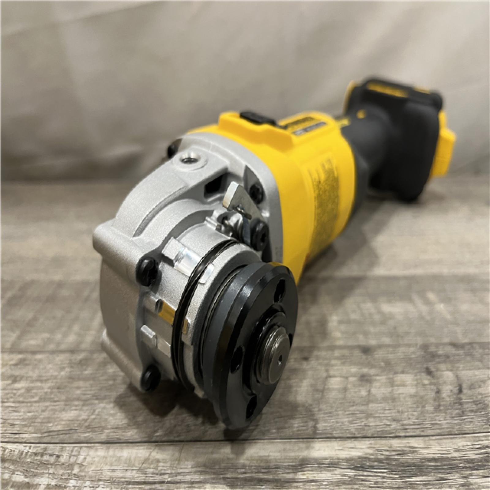 AS-IS DEWALT 20-Volt MAX Cordless Brushless 4-1/2 in. Angle Grinder with Slide Switch (Tool Only)