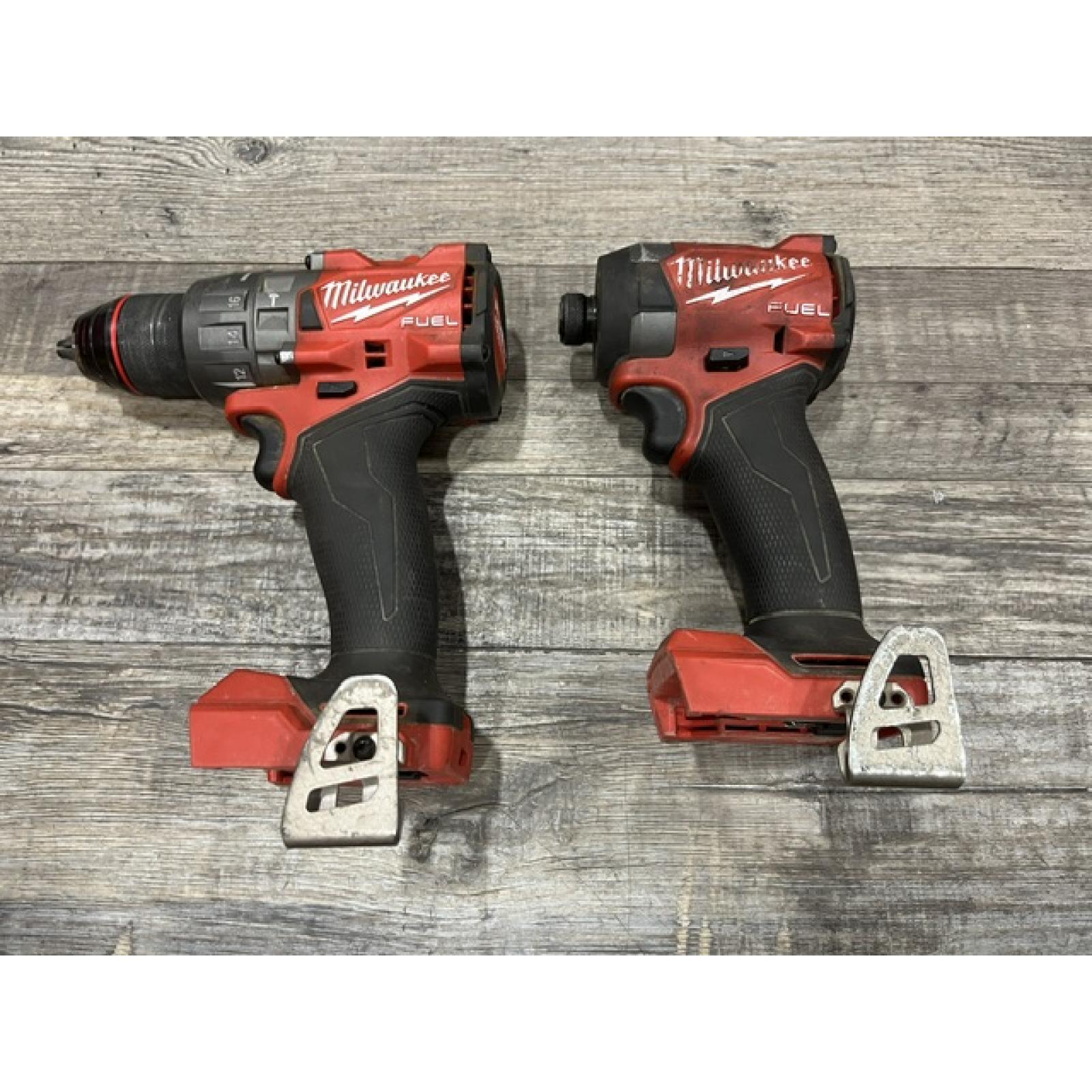 AS-IS Milwaukee FUEL 18V Lithium-Ion Brushless Cordless Hammer Drill and Impact Driver Combo Kit