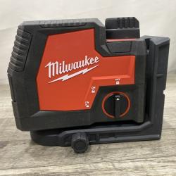 AS-IS Milwaukee Green 100 ft. Cross Line and Plumb Points Rechargeable Laser Level Kit