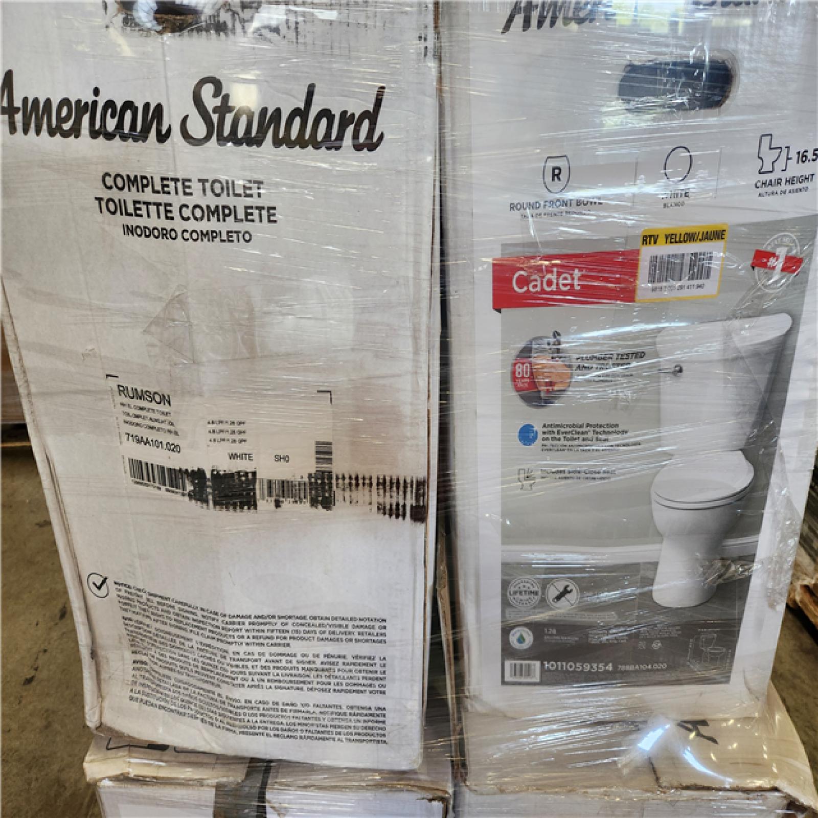 Phoenix Location AS-IS Mixed American Standard Toilet Pallet (6-Total)