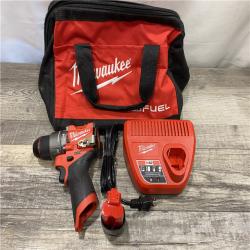AS-IS Milwaukee FUEL 12-Volt Lithium-Ion Brushless Cordless 1/2 in. Hammer Drill Kit