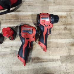 HOUSTON LOCATION - AS - IS Milwaukee 12-Volt Lithium-Ion Brushless Cordless Subcompact Drill and Impact Driver Combo Kit