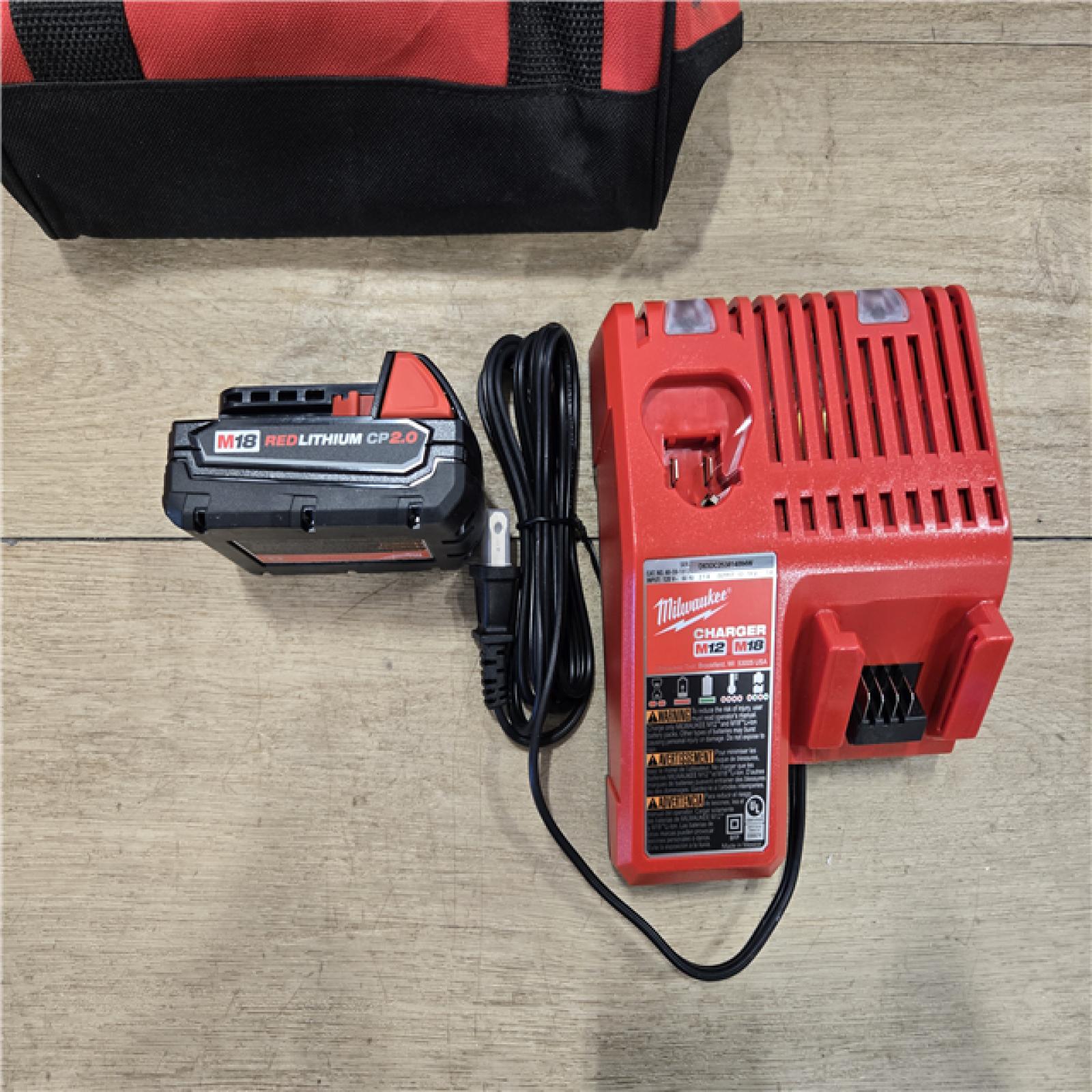 AS-IS Milwaukee 18V Lithium-Ion Brushless Cordless 1/2 in. Compact Drill/Driver with kit