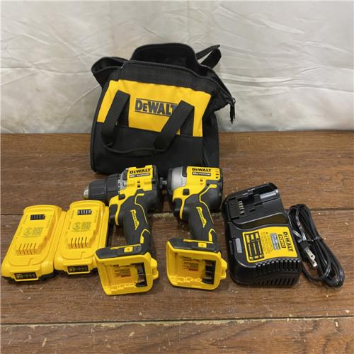 AS-IS DEWALT ATOMIC 20-Volt MAX Lithium-Ion Cordless Combo Kit (2-Tool) with (2) 2.0Ah Batteries, Charger and Bag