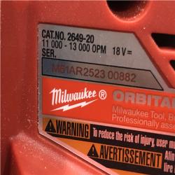 AS-=IS Milwaukee 18V Lithium-Ion Cordless 1/4 in. Sheet Sander (Tool-Only)