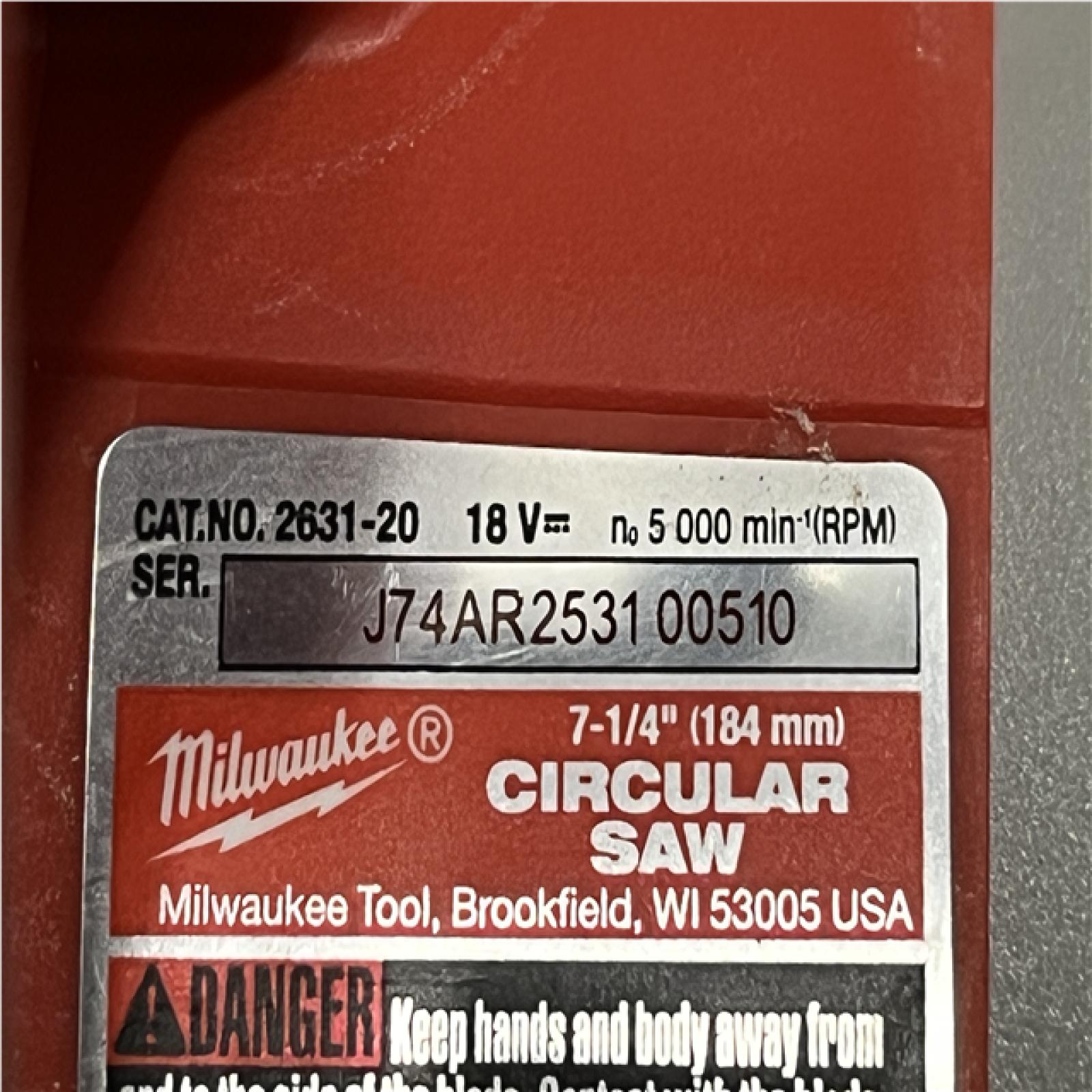 AS-IS Milwaukee 18V Lithium-Ion Brushless Cordless 7-1/4 in. Circular Saw (Tool-Only)
