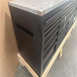 CALIFORNIA AS IS HUSKY 24 DRAWER WORKBENCH RIGHT SIDE DAMAGE TOP 5 DOORS STUCK