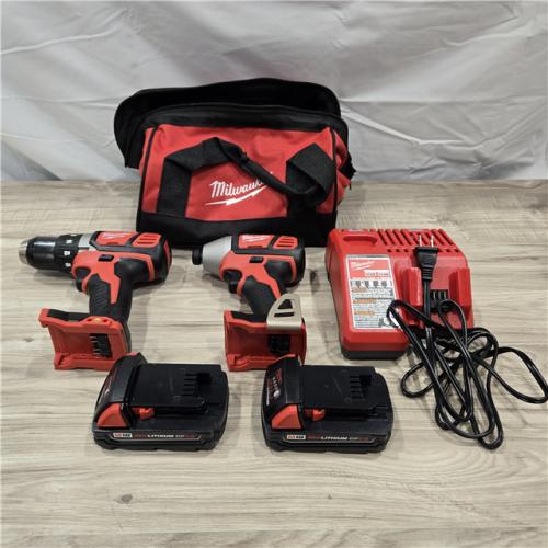 LIKE NEW! -Milwaukee 18V Cordless Brushed 2-Tool Drill/Driver and Impact Driver Kit